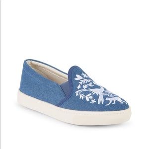 Soludos Flora Denim Slip On Sneakers